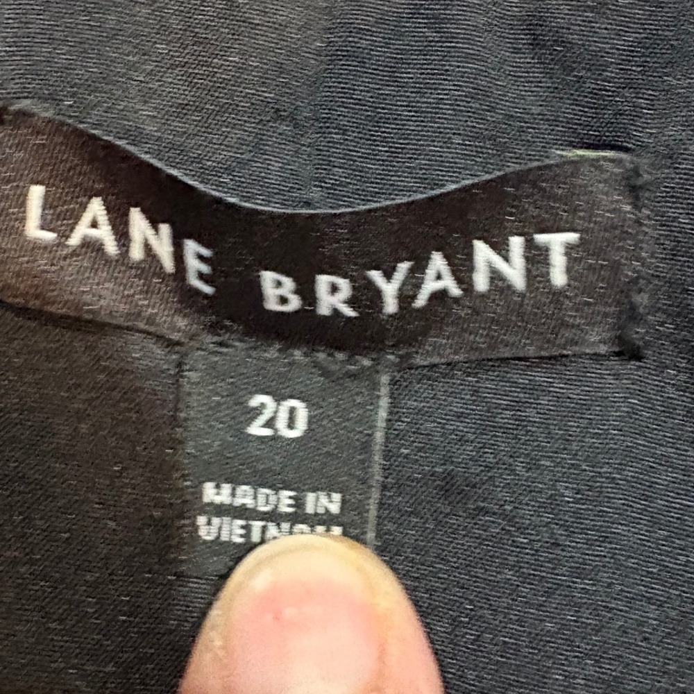 Lane Bryant Womens Plus Size 20 Black Grey Abstract Print Zip Up Track Jacket - Picture 7 of 8